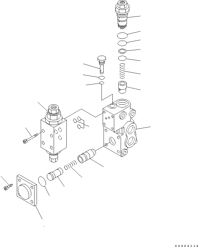 Схема запчастей Komatsu WA320L-5 - ОТСЕКАЮЩИЙ КЛАПАН ОСНОВН. КОМПОНЕНТЫ И РЕМКОМПЛЕКТЫ
