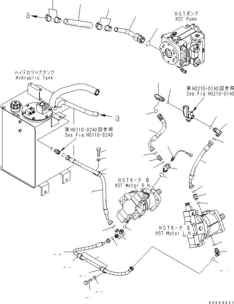 Схема запчастей Komatsu WA320PZ-6 - ЗАДН. Э/ПРОВОДКА (WIRE)(№7-) ЭЛЕКТРИКА