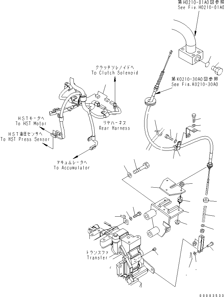 Схема запчастей Komatsu WA320PZ-6 - СТОЯНОЧНЫЙ ТОРМОЗ УПРАВЛ-Е(№7-) СИЛОВАЯ ПЕРЕДАЧА