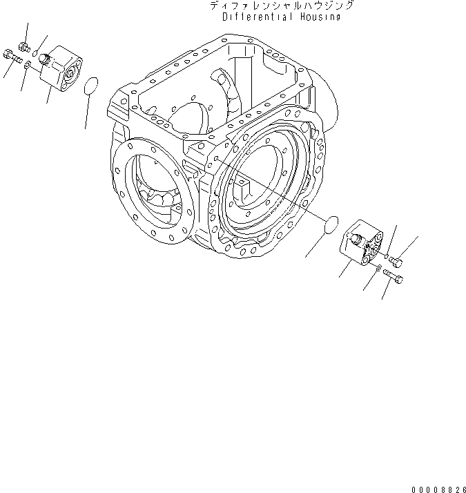 Схема запчастей Komatsu WA320PZ-6 - ПЕРЕДНИЙ МОСТ (КОНЕЧНАЯ ПЕРЕДАЧА И КОЖУХ¤ ПРАВ.)(№7-) СИЛОВАЯ ПЕРЕДАЧА