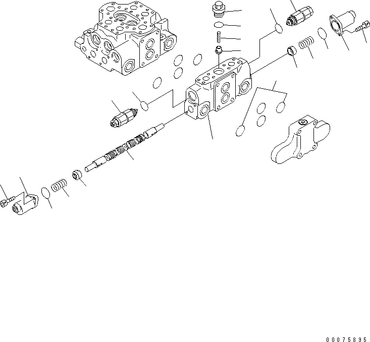 Схема запчастей Komatsu WA320PZ-6 - УПРАВЛЯЮЩ. КЛАПАН (3-Х СЕКЦИОНН.) (/)(№7-) ОСНОВН. КОМПОНЕНТЫ И РЕМКОМПЛЕКТЫ