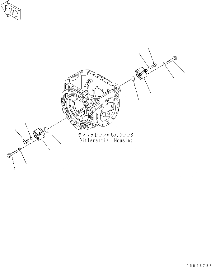 Схема запчастей Komatsu WA320PZ-6 - ПЕРЕДНИЙ МОСТ (РЕГУЛ. УСИЛИЯ) F ТРАНСМИССИЯ