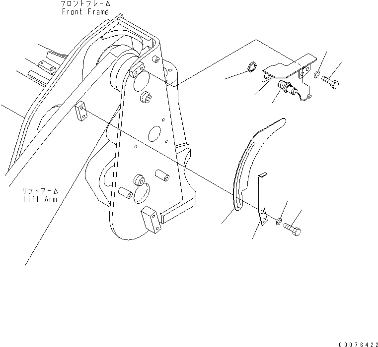 Схема запчастей Komatsu WA320PZ-6 - РУКОЯТЬ И BELL CRANK (МЕХАНИЗМ ОСТАНОВКИ СТРЕЛЫ) T РАБОЧЕЕ ОБОРУДОВАНИЕ