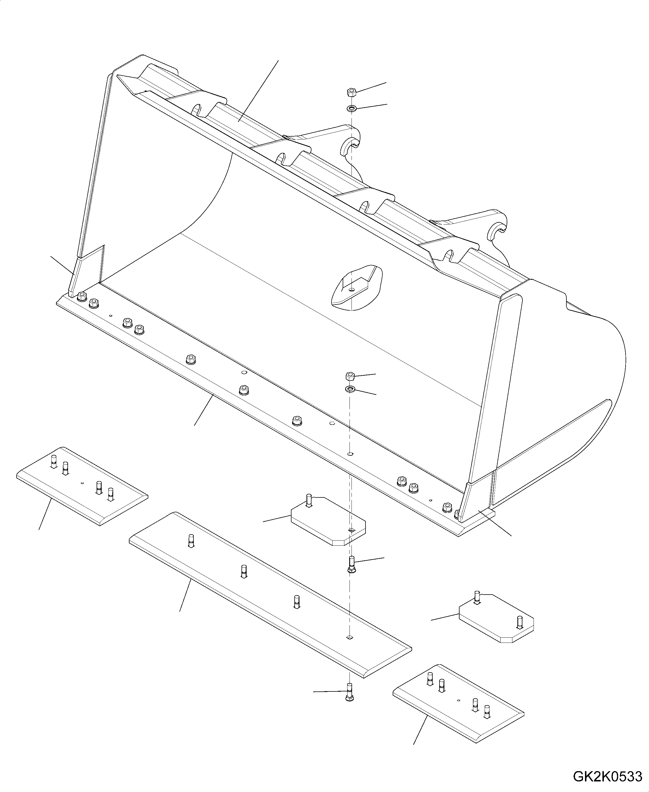 Схема запчастей Komatsu WA320PZ-6 - КОВШ ДЛЯ БЫСТРОСЪЕМН. МЕХ-М (.CBM) (С BOC) (ТИП CB) T РАБОЧЕЕ ОБОРУДОВАНИЕ