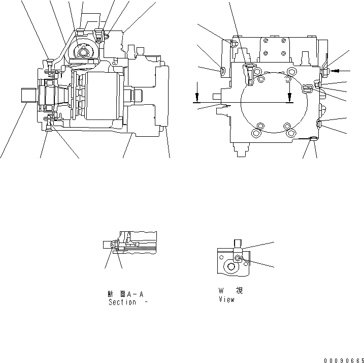 Схема запчастей Komatsu WA320PZ-6 - HYDROSTATIC ТРАНСМИССИЯ (HST) (ВНУТР. ЧАСТИ) (НАСОС) (7/7) Y ОСНОВН. КОМПОНЕНТЫ И РЕМКОМПЛЕКТЫ