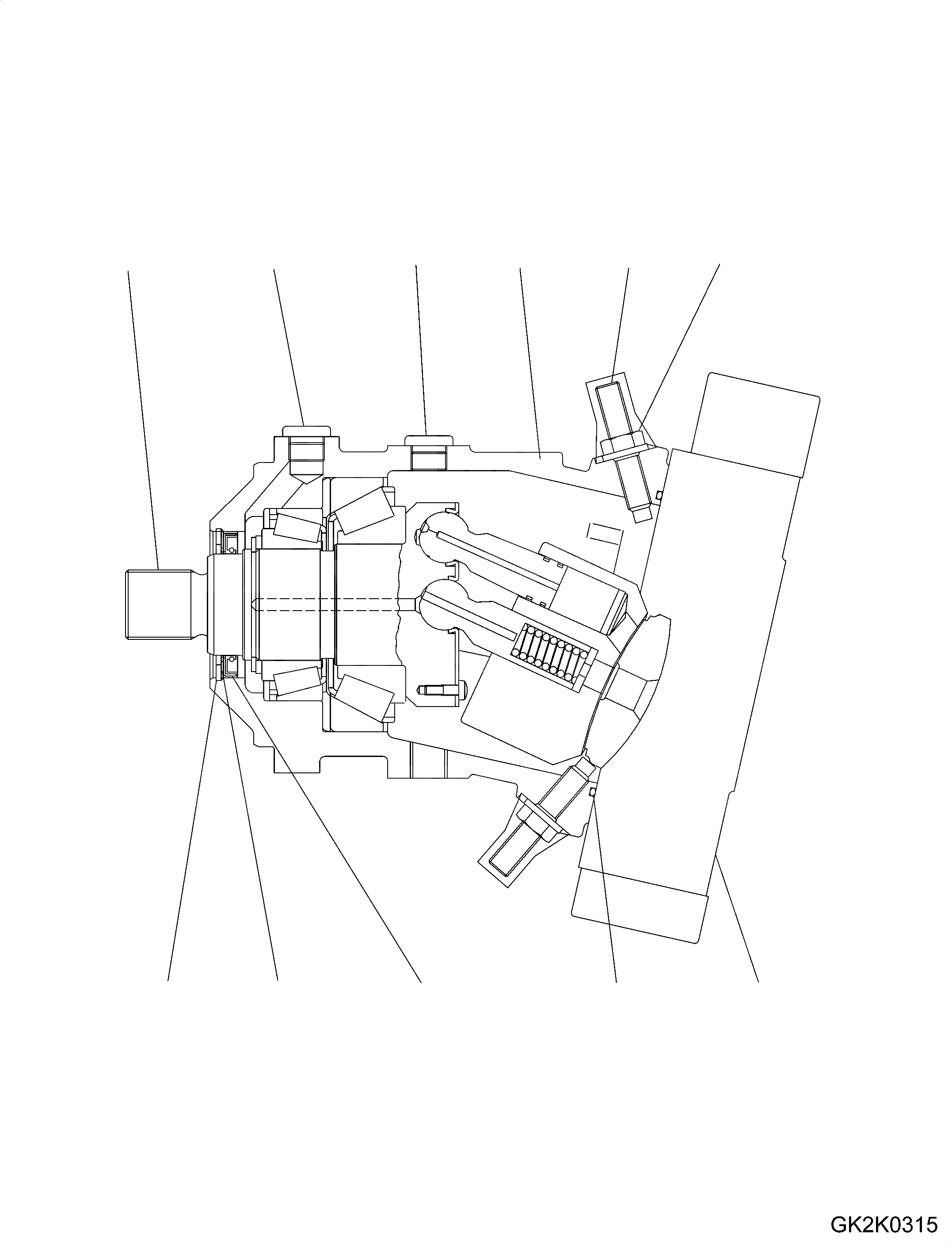 Схема запчастей Komatsu WA320PZ-6 - HYDROSTATIC ТРАНСМИССИЯ (HST) (ВНУТР. ЧАСТИ) (МОТОР ) ( КМ/Ч) (/) Y ОСНОВН. КОМПОНЕНТЫ И РЕМКОМПЛЕКТЫ