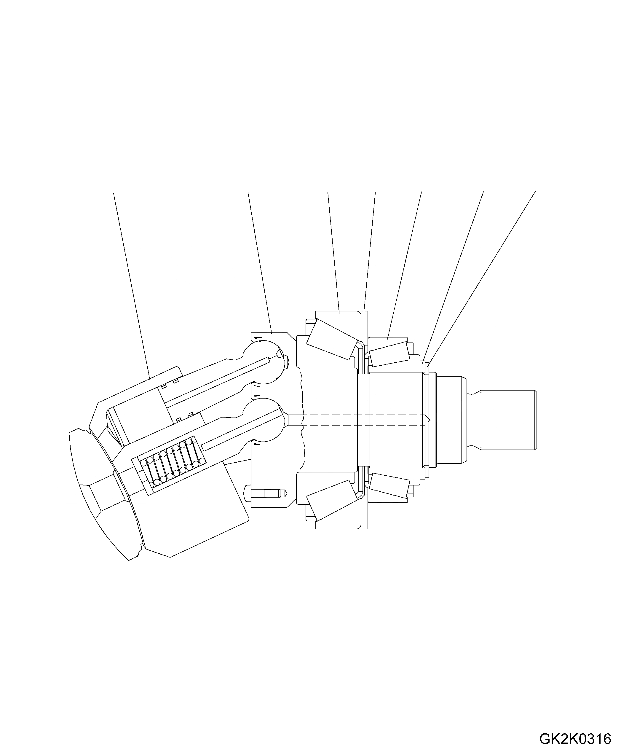 Схема запчастей Komatsu WA320PZ-6 - HYDROSTATIC ТРАНСМИССИЯ (HST) (ВНУТР. ЧАСТИ) (МОТОР ) ( КМ/Ч) (/) Y ОСНОВН. КОМПОНЕНТЫ И РЕМКОМПЛЕКТЫ