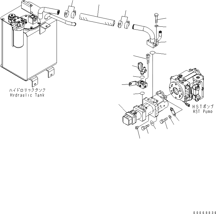 Схема запчастей Komatsu WA320PZ-6 - ГИДР. НАСОС.(№7-) ГИДРАВЛИКА