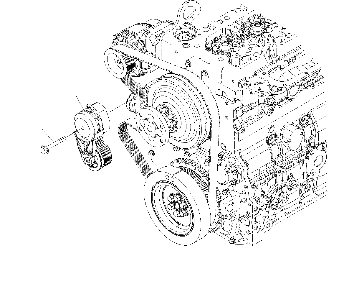 Схема запчастей Komatsu WA320PZ-6 - ВЕНТИЛЯТОР ОХЛАЖДЕНИЯ НАТЯЖИТЕЛЬ РЕМНЯ ДВИГАТЕЛЬ