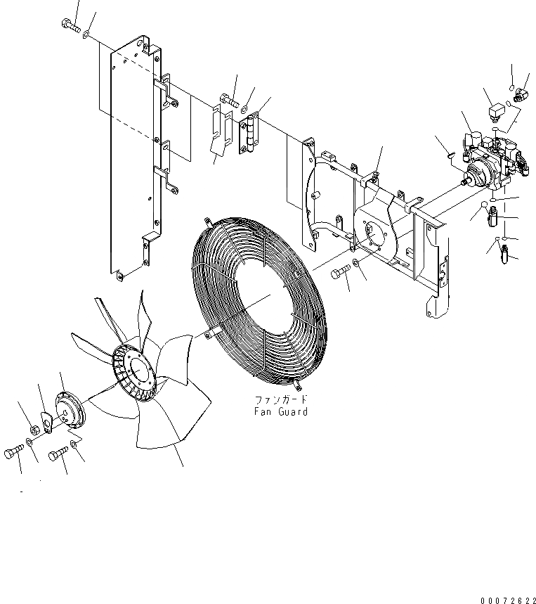 Схема запчастей Komatsu WA320PZ-6 - РАДИАТОР (ПРИВОД ВЕНТИЛЯТОРА ЭЛЕМЕНТЫ КРЕПЛЕНИЯ И МОТОР ВЕНТИЛЯТОРА) СИСТЕМА ОХЛАЖДЕНИЯ