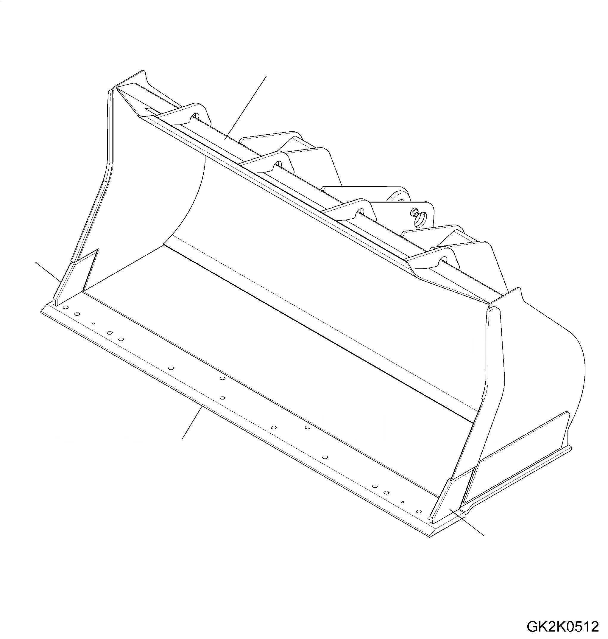 Схема запчастей Komatsu WA320PZ-6 - КОВШ (.7CBM) (БЕЗ TEETH) (ТИП A) РАБОЧЕЕ ОБОРУДОВАНИЕ