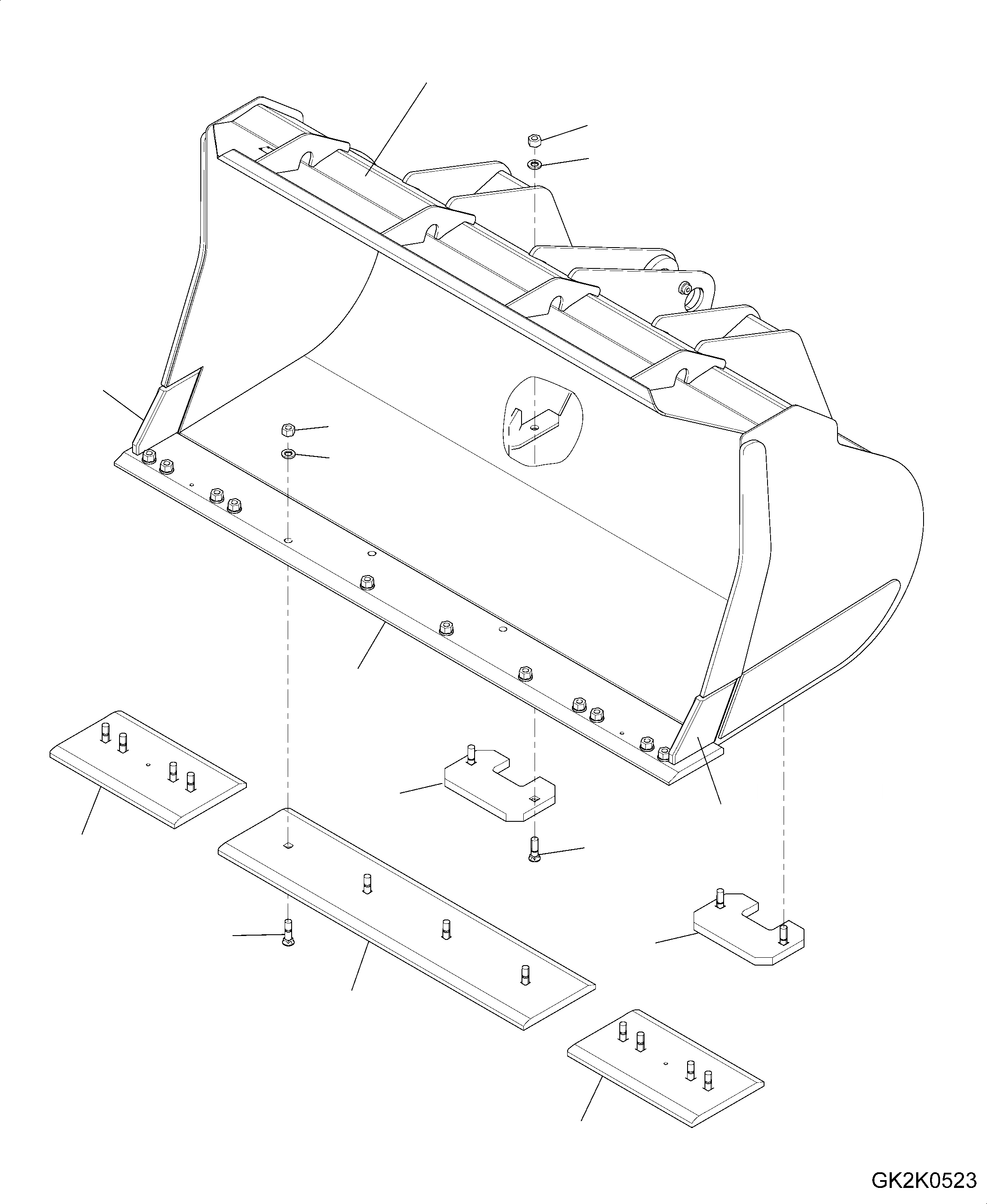 Схема запчастей Komatsu WA320PZ-6 - КОВШ (.9CBM) (С BOC) (ТИП C) (.M ШИР.) РАБОЧЕЕ ОБОРУДОВАНИЕ