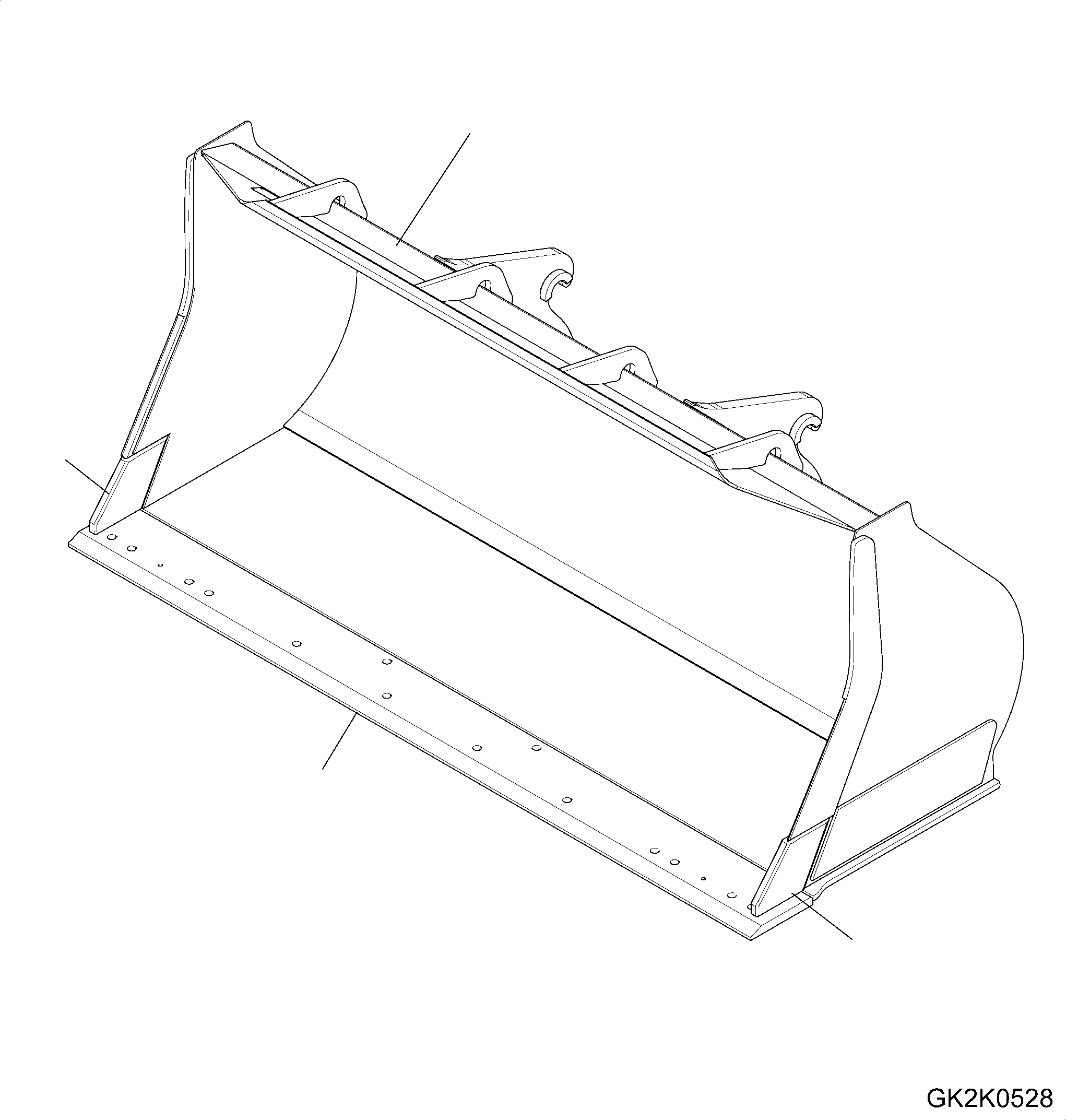 Схема запчастей Komatsu WA320PZ-6 - КОВШ ДЛЯ БЫСТРОСЪЕМН. МЕХ-М (.7CBM) (БЕЗ TEETH) (ТИП A) РАБОЧЕЕ ОБОРУДОВАНИЕ