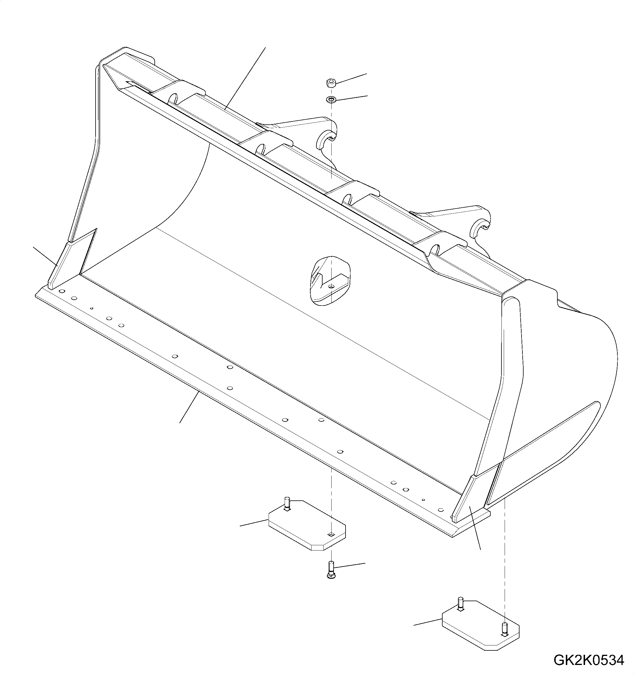 Схема запчастей Komatsu WA320PZ-6 - КОВШ ДЛЯ БЫСТРОСЪЕМН. МЕХ-М (.CBM) (БЕЗ TEETH) (ТИП C) РАБОЧЕЕ ОБОРУДОВАНИЕ