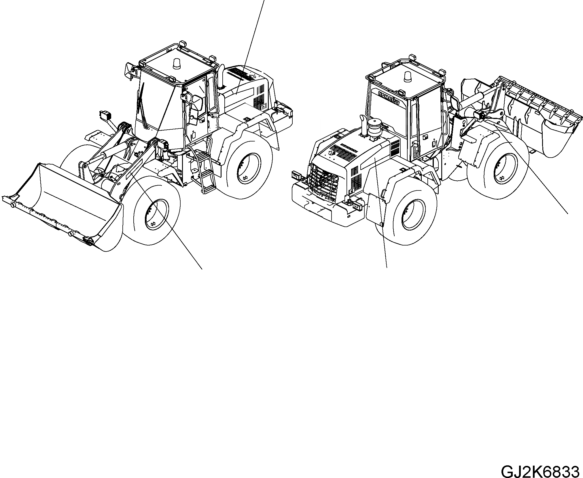 Схема запчастей Komatsu WA320PZ-6 - MARKS И ТАБЛИЧКИS (СТАНДАРТН.) МАРКИРОВКА