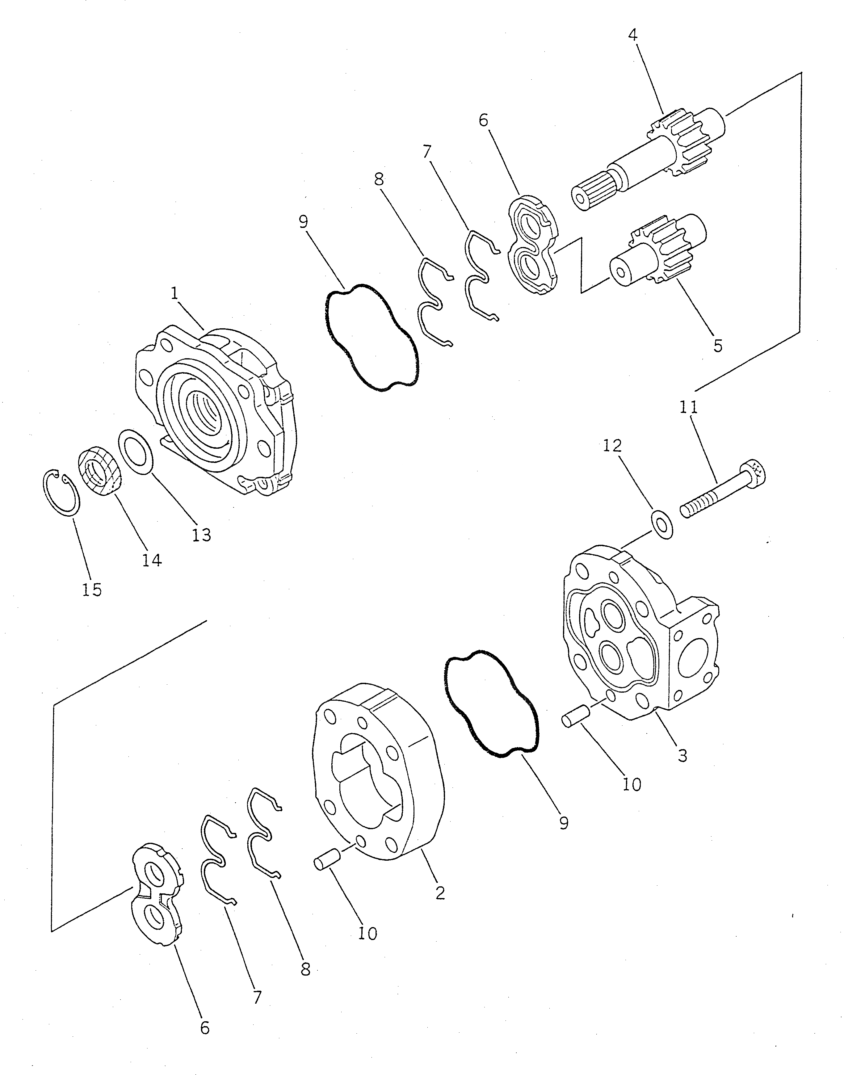 Схема запчастей Komatsu WA350-1 - НАСОС ТРАНСМИССИИ ГИДРОТРАНСФОРМАТОР И ТРАНСМИССИЯ