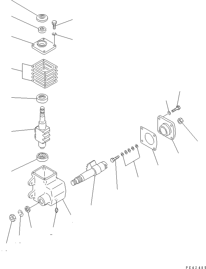 Схема запчастей Komatsu WA350-1 - ТРАНСМИССИЯ (ВЫХОДНОЙ ВАЛ /) ГИДРОТРАНСФОРМАТОР И ТРАНСМИССИЯ