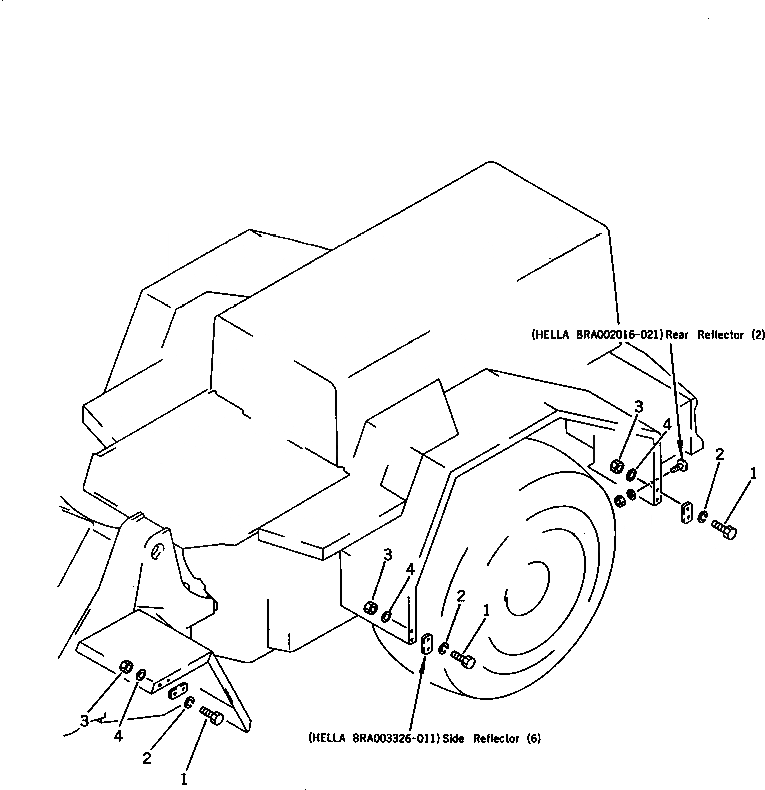 Схема запчастей Komatsu WA350-1 - REFLECTOR (TBG/ABE СПЕЦ-Я.) СПЕЦ. APPLICATION ЧАСТИ