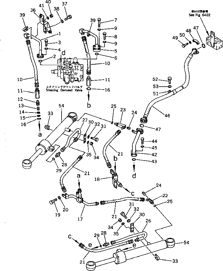 Схема запчастей Komatsu WA350-1 - ГИДРАВЛИКА РУЛ. УПРАВЛЕНИЯ(№-9999) РУЛЕВ. УПРАВЛЕНИЕ И СИСТЕМА УПРАВЛЕНИЯ