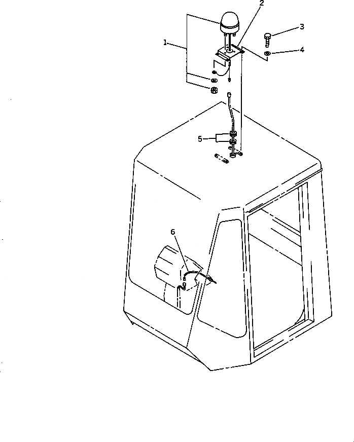 Схема запчастей Komatsu WA350-1 - ПРОБЛЕСК. МАЯК (ДЛЯ КАБИНЫ) РАМА И ЧАСТИ КОРПУСА