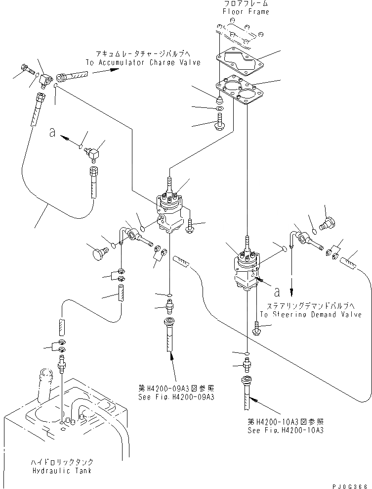 Схема запчастей Komatsu WA350-3A-TN - ПОЛ (ЛИНИЯ КЛАПАНА PPC) (С 3-Х СЕКЦ. КОНТР. КЛАПАНОМ)(№-) КАБИНА ОПЕРАТОРА И СИСТЕМА УПРАВЛЕНИЯ