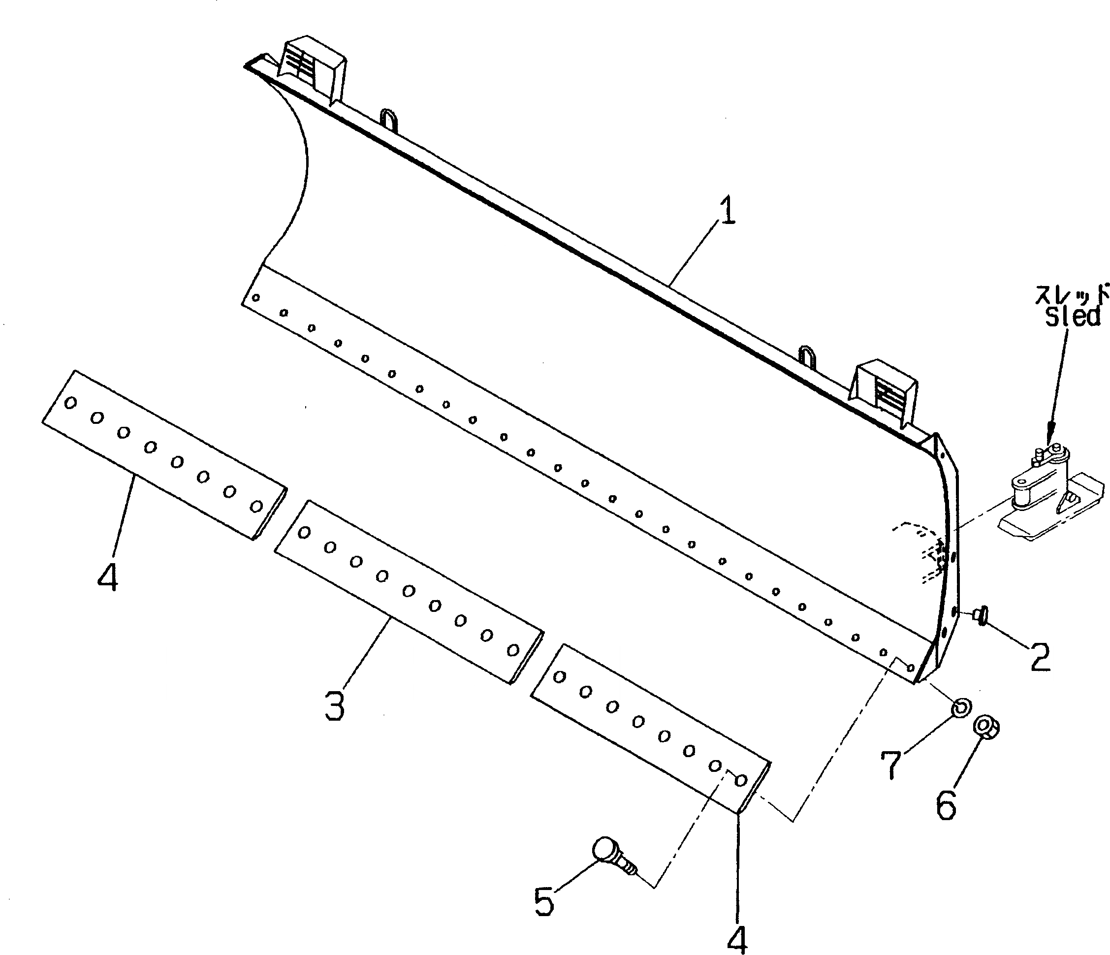 Схема запчастей Komatsu WA350-3A-SW - PITCH И ANGLE SNOW PНИЗ. (/) (ОТВАЛ)(№-) СПЕЦ. APPLICATION ЧАСТИ