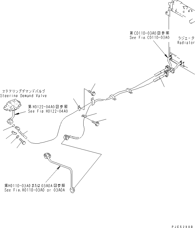 Схема запчастей Komatsu WA350-3A - ГИДРОЛИНИЯ (ОХЛАЖДЕНИЕ СИСТЕМЫ ПОВОРОТА) ГИДРАВЛИКА