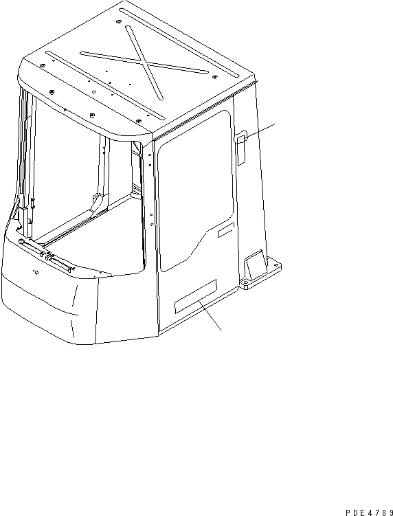 Схема запчастей Komatsu WA350-3A - КАБИНА ROPS (МАРКИРОВКА) КАБИНА ОПЕРАТОРА И СИСТЕМА УПРАВЛЕНИЯ