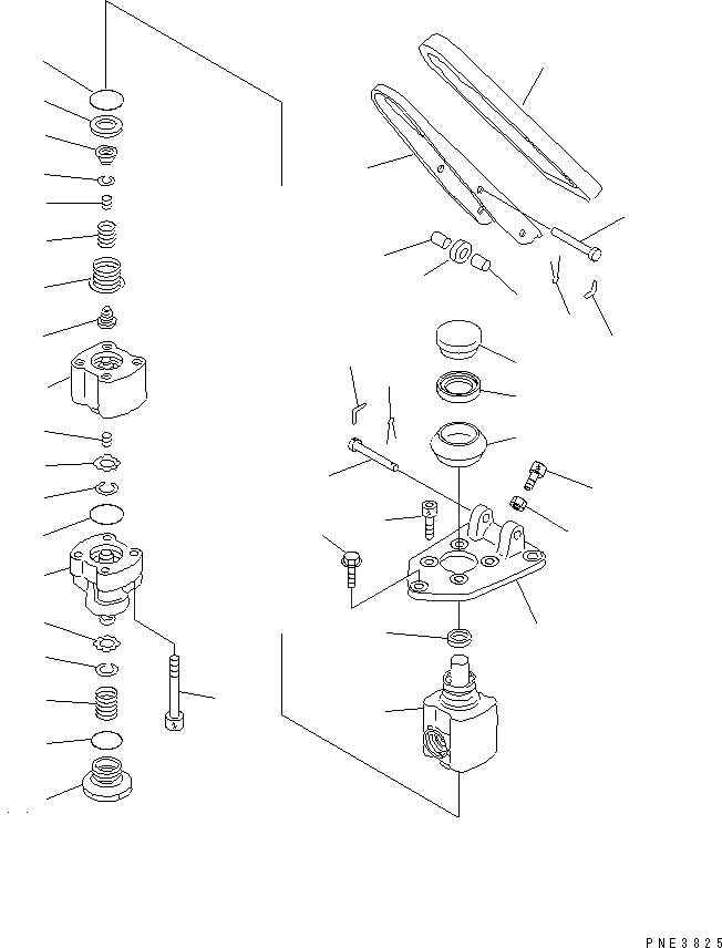Схема запчастей Komatsu WA350-3A - УПРАВЛ-Е ТОРМОЗОМ (ТАНДЕМН. ТОРМОЗН. КЛАПАН)(№-) КАБИНА ОПЕРАТОРА И СИСТЕМА УПРАВЛЕНИЯ