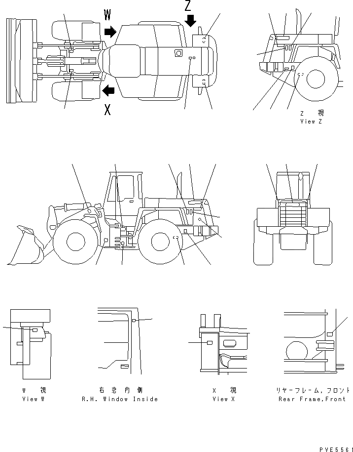 Схема запчастей Komatsu WA350-3A - МАРКИРОВКА(№-7) МАРКИРОВКА