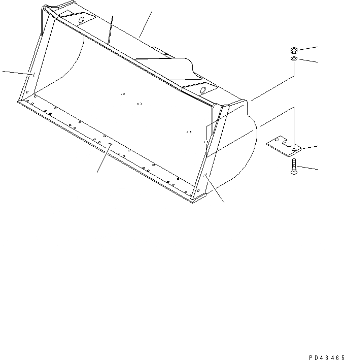 Схема запчастей Komatsu WA350-3A - КОВШ (/)(№-999) КАТАЛОГИ ЗЧ