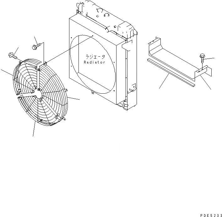 Схема запчастей Komatsu WA350-3-H - РЕШЕТКА ВЕНТИЛЯТОРА РАДИАТОРА И УПЛОТНЕНИЕ СИСТЕМА ОХЛАЖДЕНИЯ