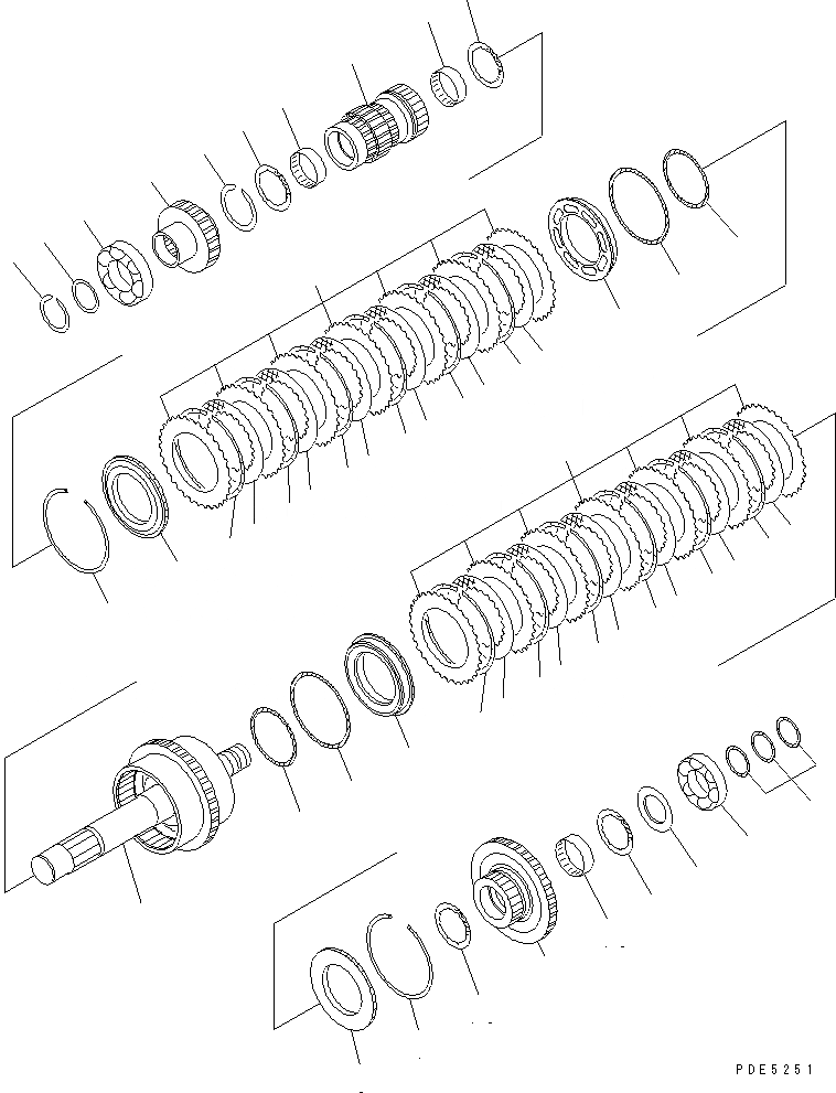 Схема запчастей Komatsu WA350-3-H - ТРАНСМИССИЯ (1 И 3 МУФТА) ТРАНСМИССИЯ