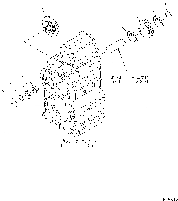 Схема запчастей Komatsu WA350-3-H - ТРАНСМИССИЯ (ЛЕНИВЕЦ) (ДЛЯ ЭКСТРЕННОГО УПРАВЛЕНИЯ) ТРАНСМИССИЯ