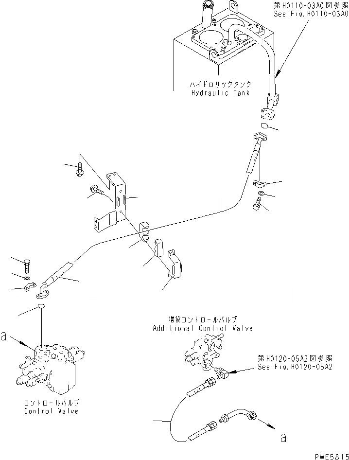 Схема запчастей Komatsu WA350-3-H - ГИДРОЛИНИЯ (ВОЗВРАТНАЯ ЛИНИЯ) (С 4-Х СЕКЦИОНН. УПРАВЛЯЮЩ. КЛАПАН)(№-999) ГИДРАВЛИКА