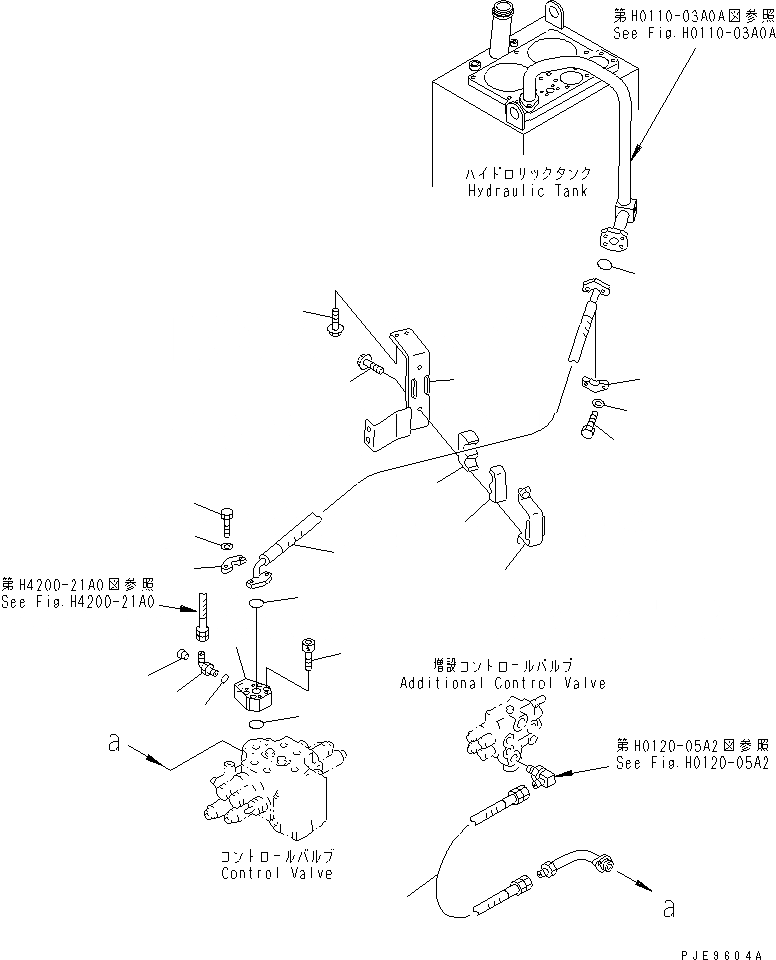 Схема запчастей Komatsu WA350-3-H - ГИДРОЛИНИЯ (ВОЗВРАТНАЯ ЛИНИЯ) (С 4-Х СЕКЦИОНН. УПРАВЛЯЮЩ. КЛАПАН)(№-) ГИДРАВЛИКА