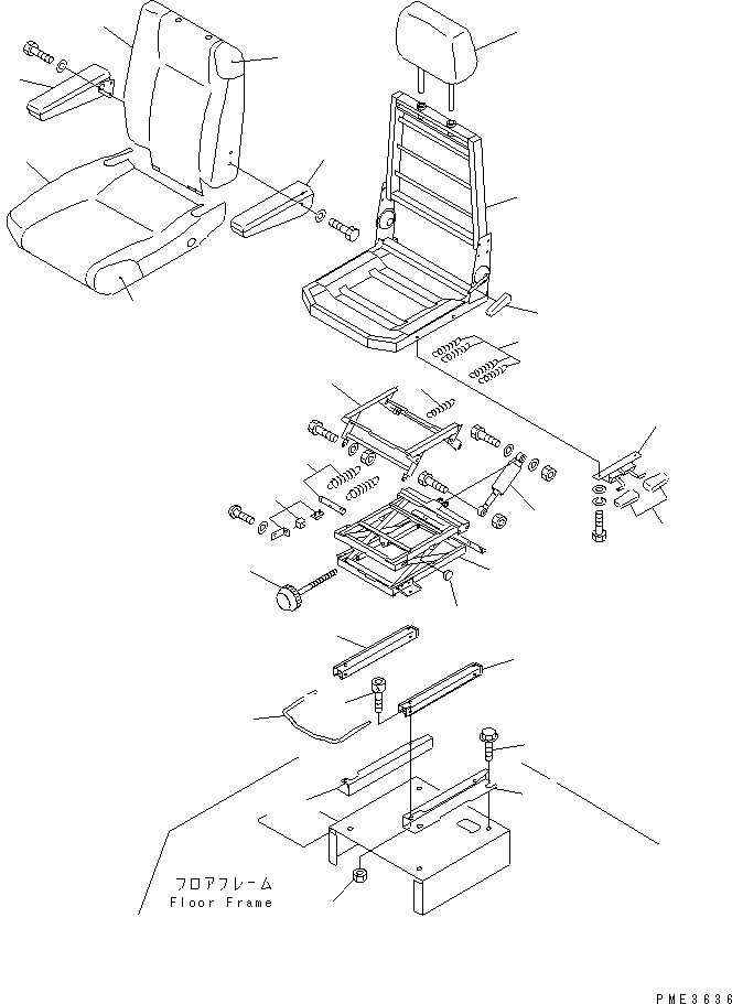 Схема запчастей Komatsu WA350-3-H - СИДЕНЬЕ ОПЕРАТОРА(№-999) КАБИНА ОПЕРАТОРА И СИСТЕМА УПРАВЛЕНИЯ