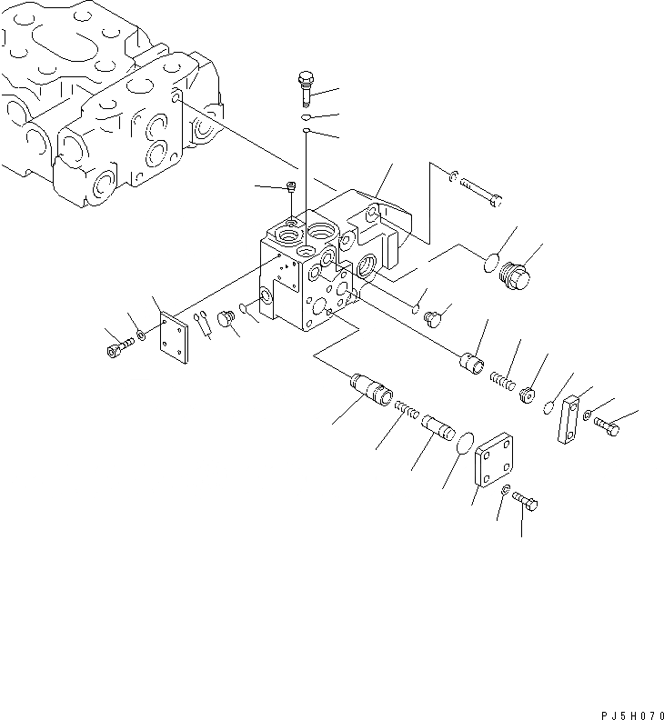 Схема запчастей Komatsu WA350-3-H - 3-Х СЕКЦИОНН. КОНТРОЛЬН. КЛАПАН (/) ОСНОВН. КОМПОНЕНТЫ И РЕМКОМПЛЕКТЫ