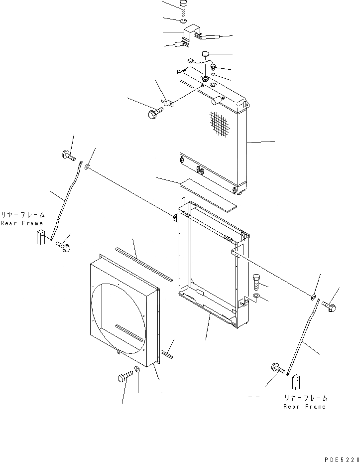 Схема запчастей Komatsu WA350-3A-SN - РАДИАТОР (РАДИАТОР ЧАСТИ И ЭЛЕМЕНТЫ КРЕПЛЕНИЯ) СИСТЕМА ОХЛАЖДЕНИЯ