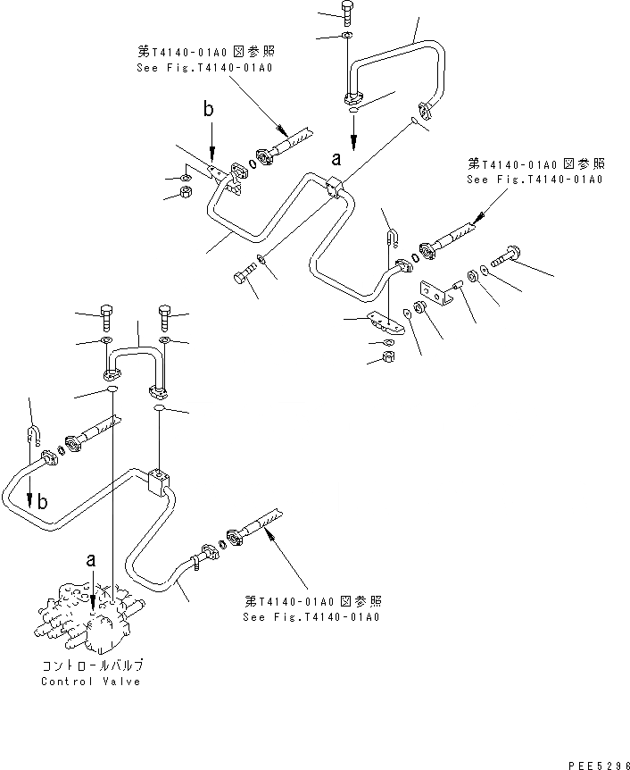 Схема запчастей Komatsu WA350-3A-SN - ГИДРОЛИНИЯ (ЛИНИЯ ГИДРОЦИЛИНДРА ПОДЪЕМА)(№-999) ГИДРАВЛИКА