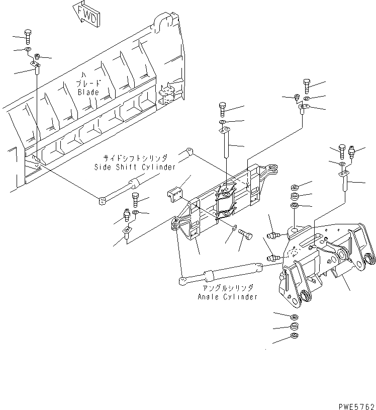 Схема запчастей Komatsu WA350-3A-SN - ОТВАЛ (S.P.A.P.) (НЕСУЩИЙ ЭЛЕМЕНТ) РАБОЧЕЕ ОБОРУДОВАНИЕ