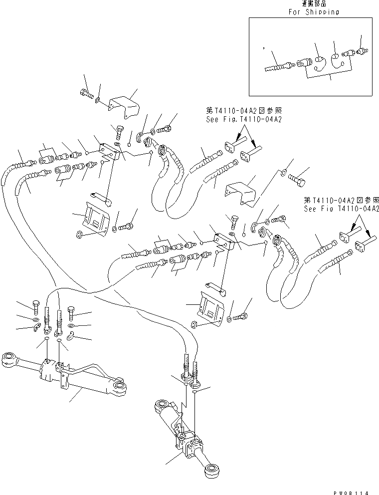 Схема запчастей Komatsu WA350-3A-SN - ОТВАЛ (MULTI ОТВАЛ) (ЦИЛИНДР ОТВАЛА ЛИНИЯ) (С СОЕДИНИТ. УСТР-ВО)(№-) РАБОЧЕЕ ОБОРУДОВАНИЕ