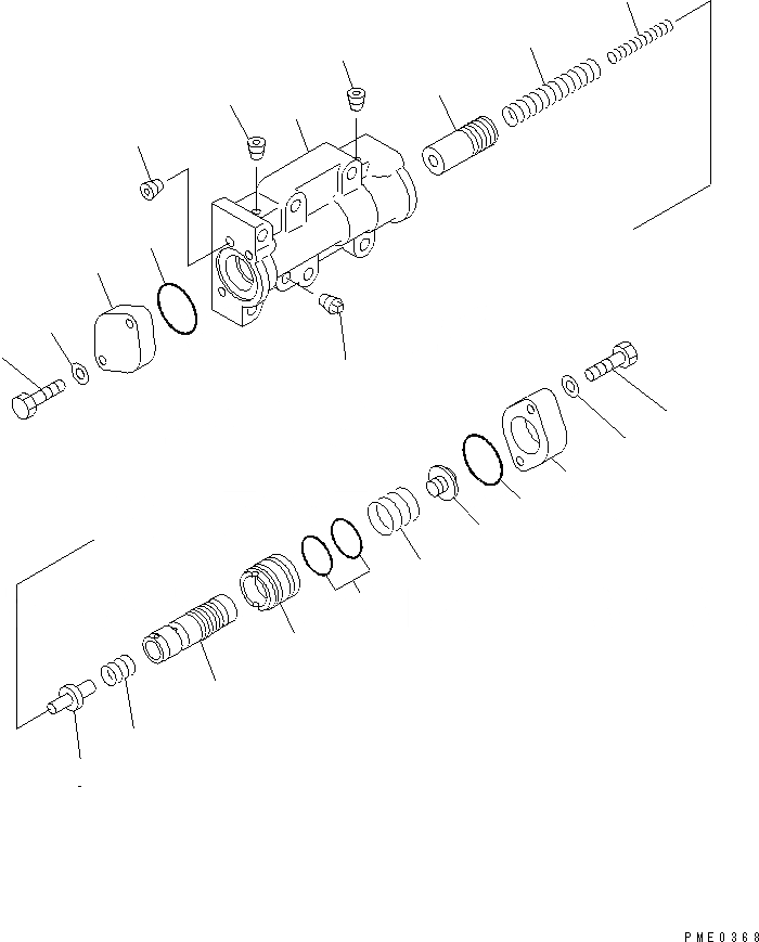 Схема запчастей Komatsu WA380-3 - ТРАНСМИССИЯ MODULATE КЛАПАН(№-) ТРАНСМИССИЯ