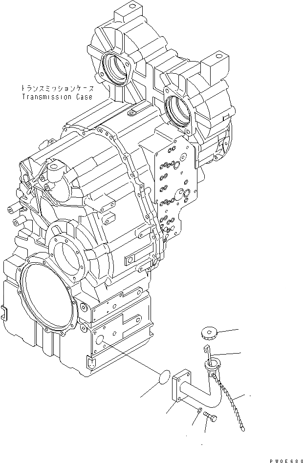 Схема запчастей Komatsu WA380-5-SN - ГИДРОТРАНСФОРМАТОР И ТРАНСМИССИЯ (НАПОЛНИТЕЛЬ ТРУБКА) ТРАНСМИССИЯ