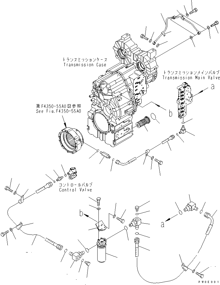 Схема запчастей Komatsu WA380-5-SN - ТРАНСМИССИЯ (ГИДРОЛИНИЯ ТРАНСМИССИИ) ТРАНСМИССИЯ