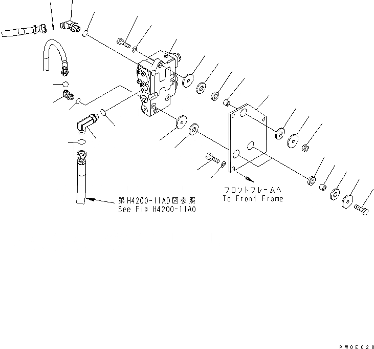 Схема запчастей Komatsu WA380-5-SN - ГИДРОЛИНИЯ (E.C.S.S. КЛАПАН И КРЕПЛЕНИЕ) ГИДРАВЛИКА