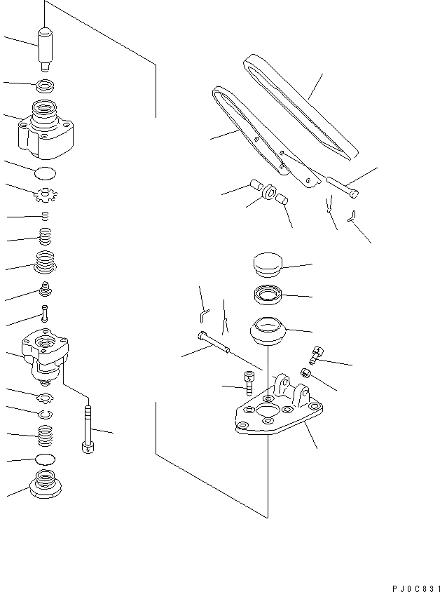 Схема запчастей Komatsu WA380-5-SN - ОДИНОЧН. КЛАПАН (ВНУТР. ЧАСТИ) КАБИНА ОПЕРАТОРА И СИСТЕМА УПРАВЛЕНИЯ