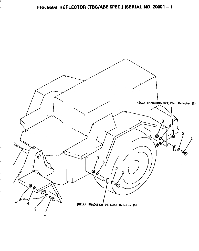 Схема запчастей Komatsu WA380-1 - REFLECTOR (TBG/ABE СПЕЦ-Я.)(№-) СПЕЦ. APPLICATION ЧАСТИ