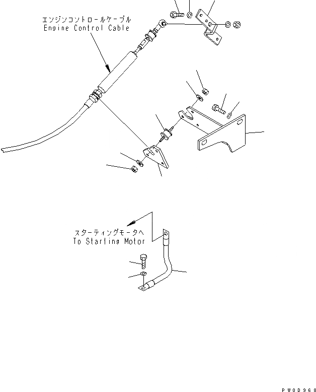 Схема запчастей Komatsu WA380-5-TN - ДВИГАТЕЛЬ REALTED ЧАСТИ (EARTH) КОМПОНЕНТЫ ДВИГАТЕЛЯ
