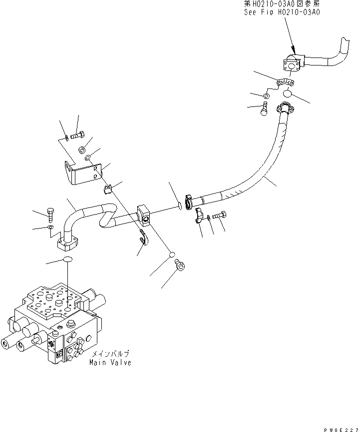 Схема запчастей Komatsu WA380-5-TN - ГИДРОЛИНИЯ (ЛИНИЯ ПОДАЧИ) ГИДРАВЛИКА